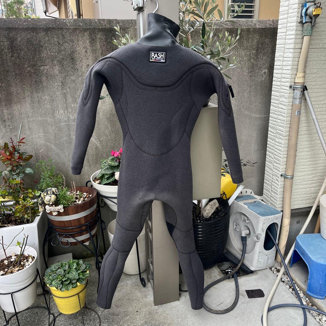 チェストジップジャージフルスーツ裏起毛　4ミリRushグレー レディース　MO