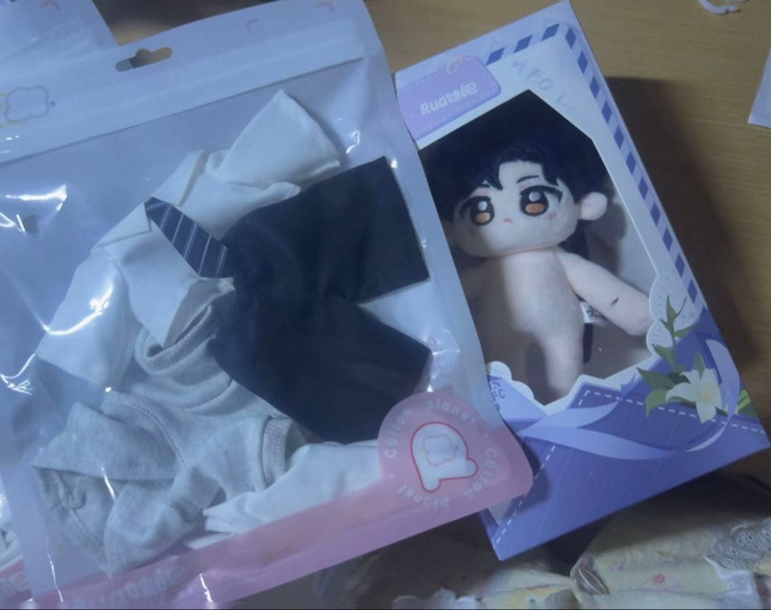 18cm ぬいぐるみペア 垂涎 黄星 邱鼎杰 1224 バ盛少游 花咏 1224