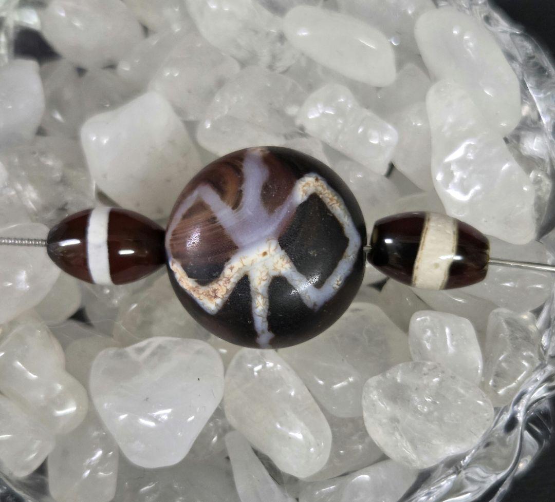 969　天珠　金剛杵天珠　羊眼　板眼　一線　dzibeads！