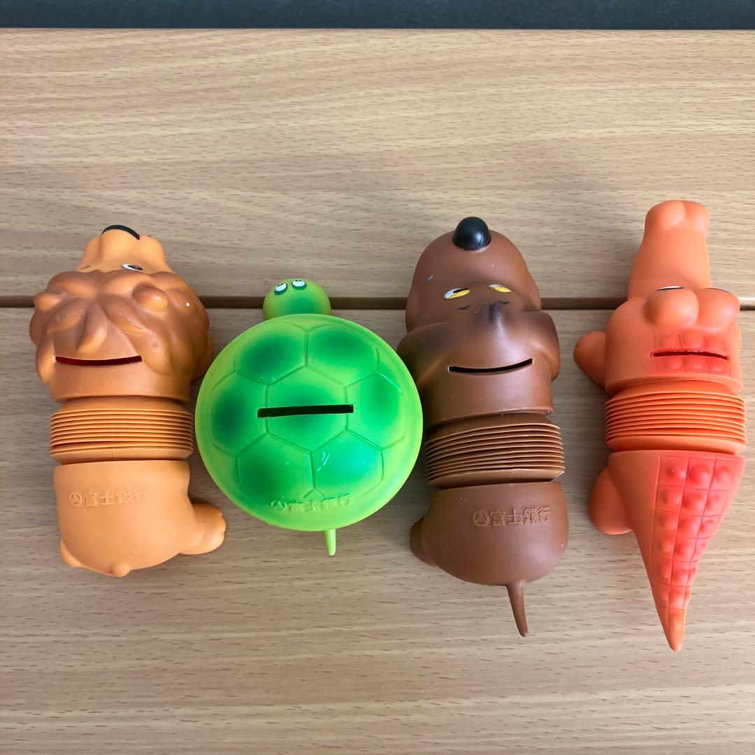 富士銀行 ソフビ　貯金箱　のびのび　8種　レトロ　バラ売りOK