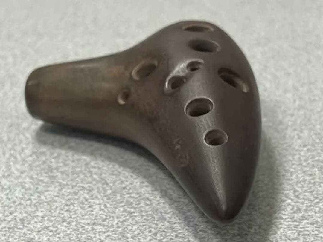 オカリナ 1C 黒陶(ピッコロ、ソプラノ•ハ長調)土の音工房いるか特製