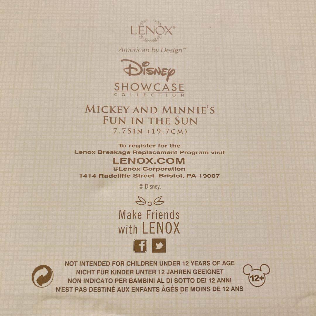 ディズニー LENOX ミッキーミニー Fun In The Sun フィギュア