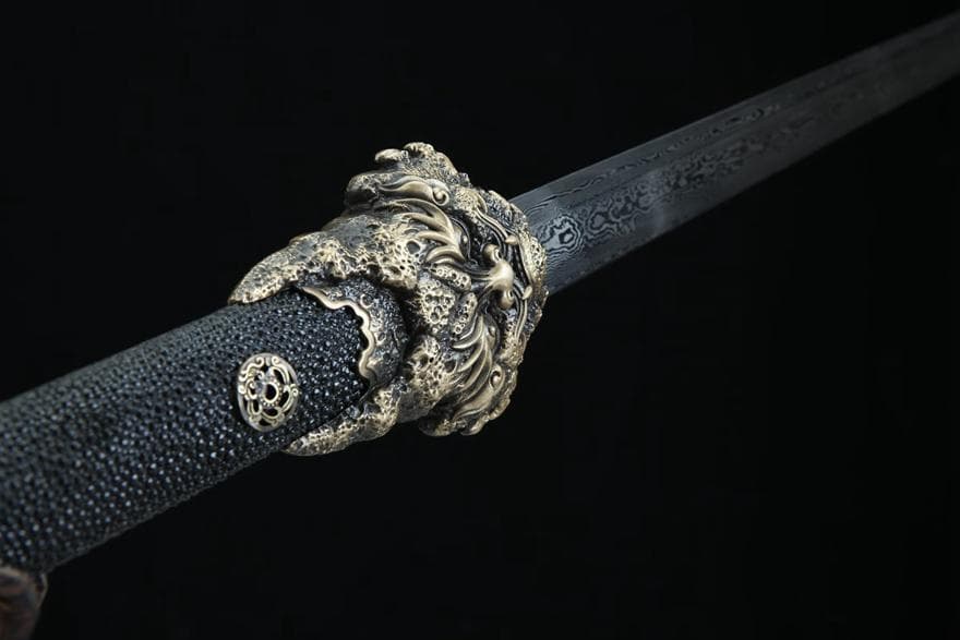 天隕石祥龍唐刀 模造刀 居合刀 武士道 武具 漢剣 唐刀 龍泉剣 手鍛造打