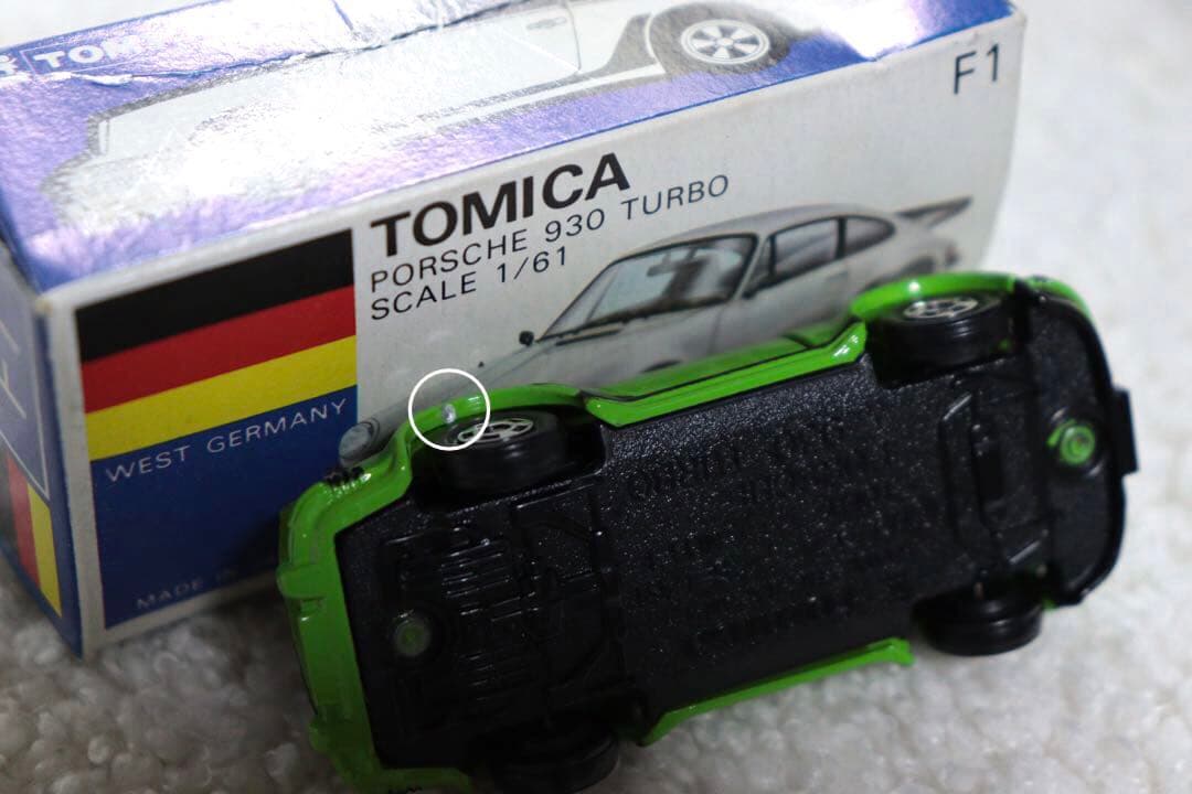 ポルシェ　930ターボ　日本製　トミカ　F1 1979 青箱