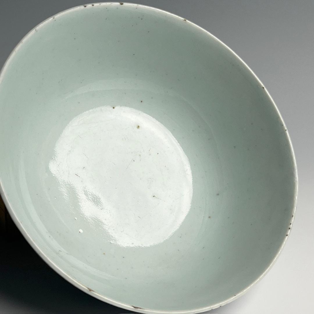 青花花唐草紋碗 中国古玩 徳化窯 新渡 中国美術 明末 菓子器 Rs164