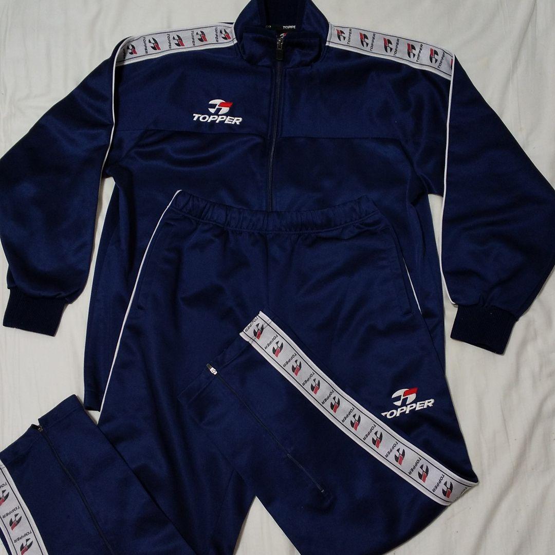 美品 TOPPER トッパー ジャージ 上下 セット「Ｌ」紺 ネイビー 美品