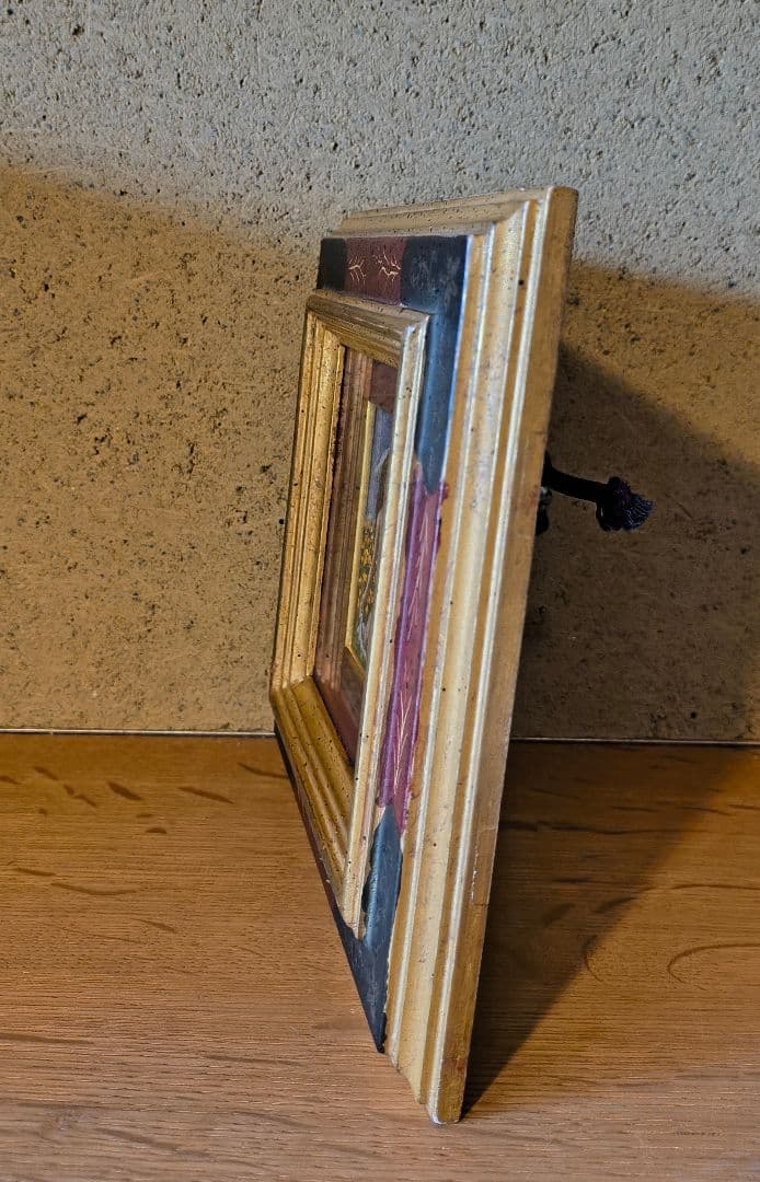 油彩画「天使の贈りもの」小松崎邦雄