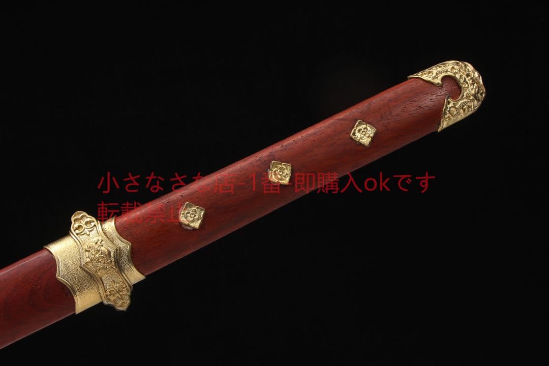 君弘唐横刀赤木銅装彫刻百錬模様鋼 古兵器 武具 刀装具 日本刀 模造刀 居合刀