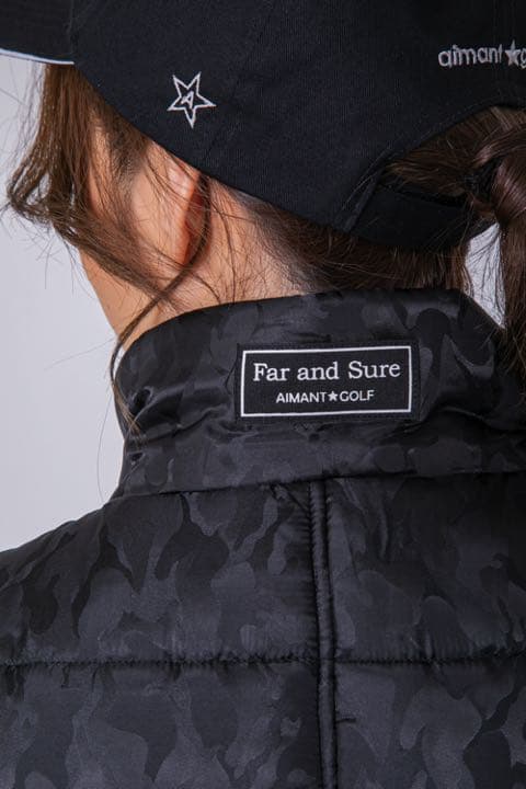 カモフラ柄中綿ロングベスト・スカートセット