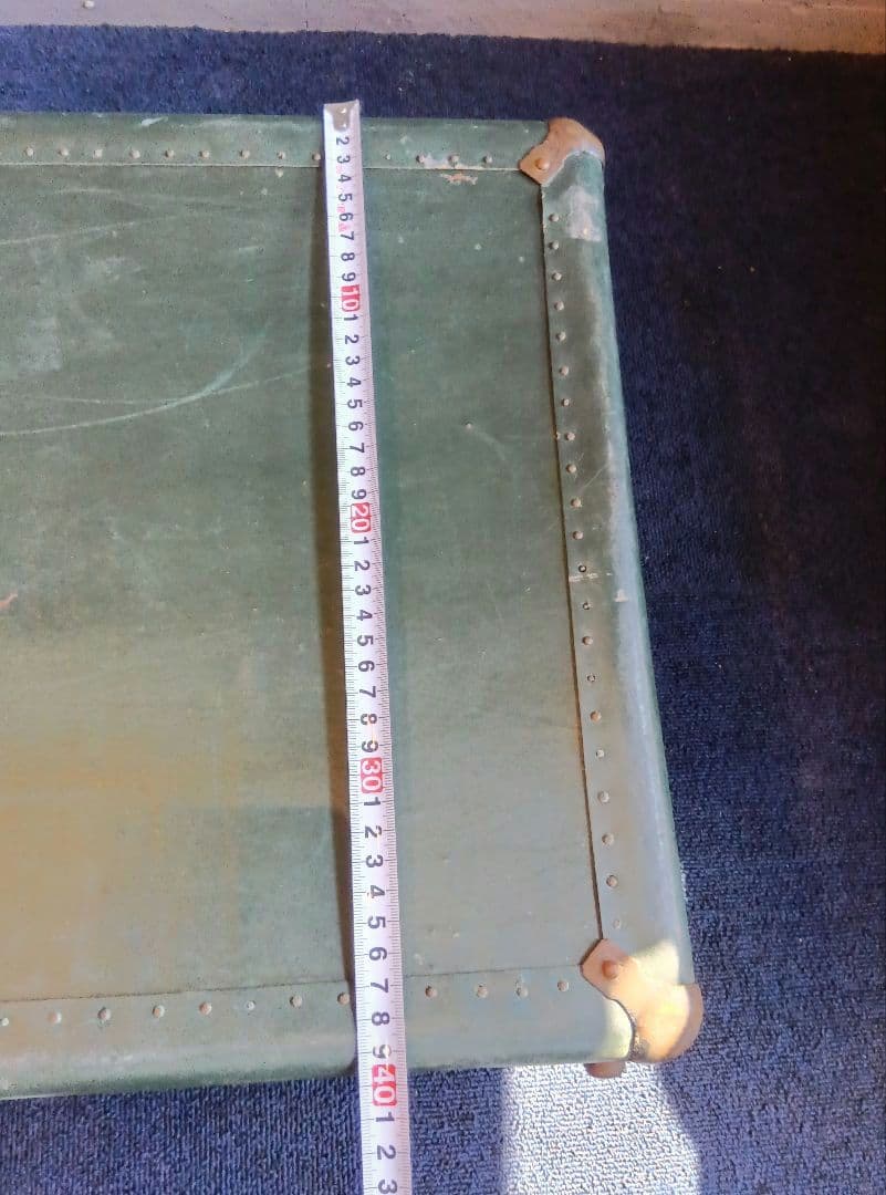 緑色　トランク　ヴィンテージ　レトロ　昭和