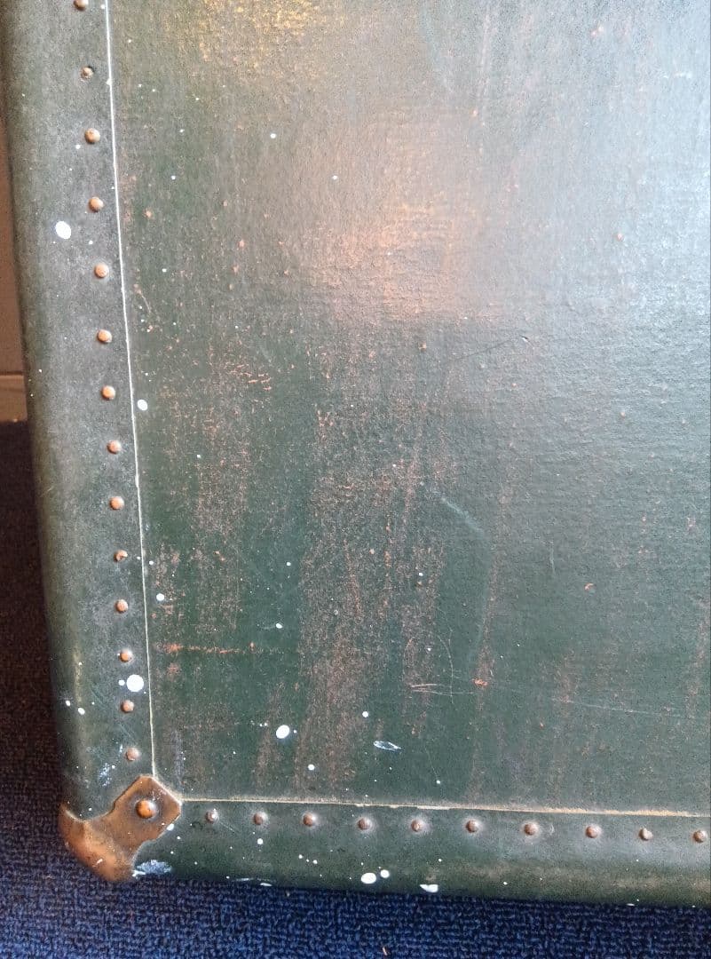 緑色　トランク　ヴィンテージ　レトロ　昭和