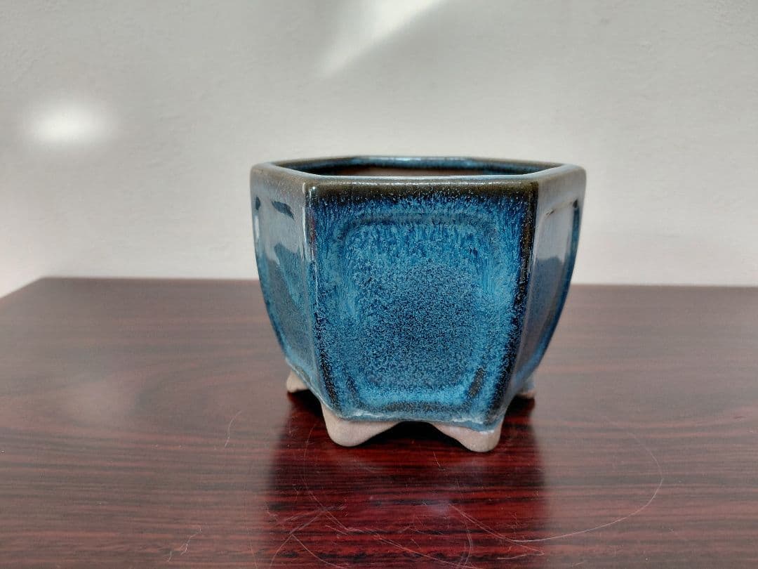 海鼠釉　鉢　盆栽鉢　詳細不明