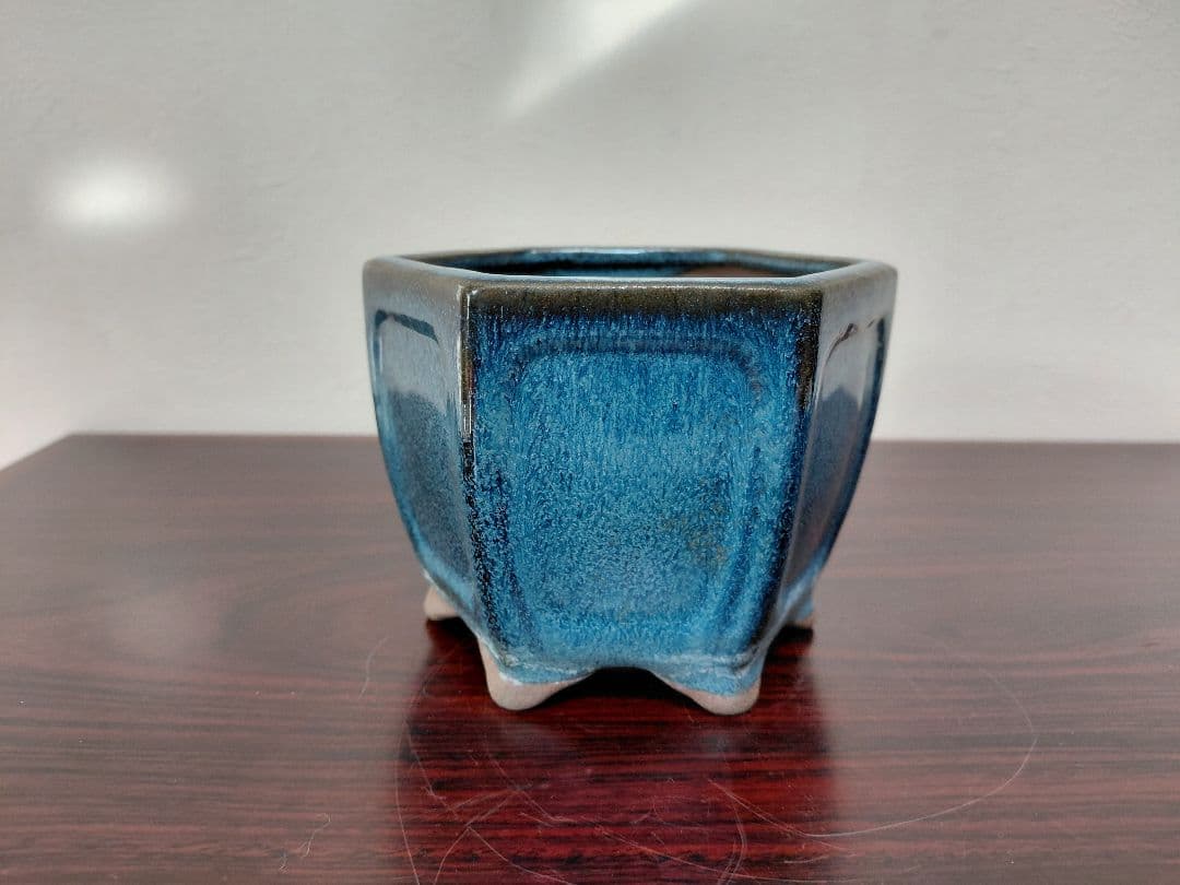 海鼠釉　鉢　盆栽鉢　詳細不明