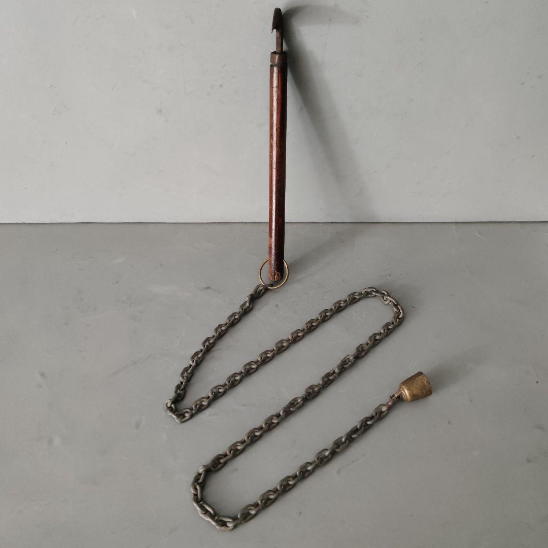 忍者武具 鉄製 鎖鎌 忍具 時代物 万力鎖 分銅鎖 くさりがま 古武術 武器