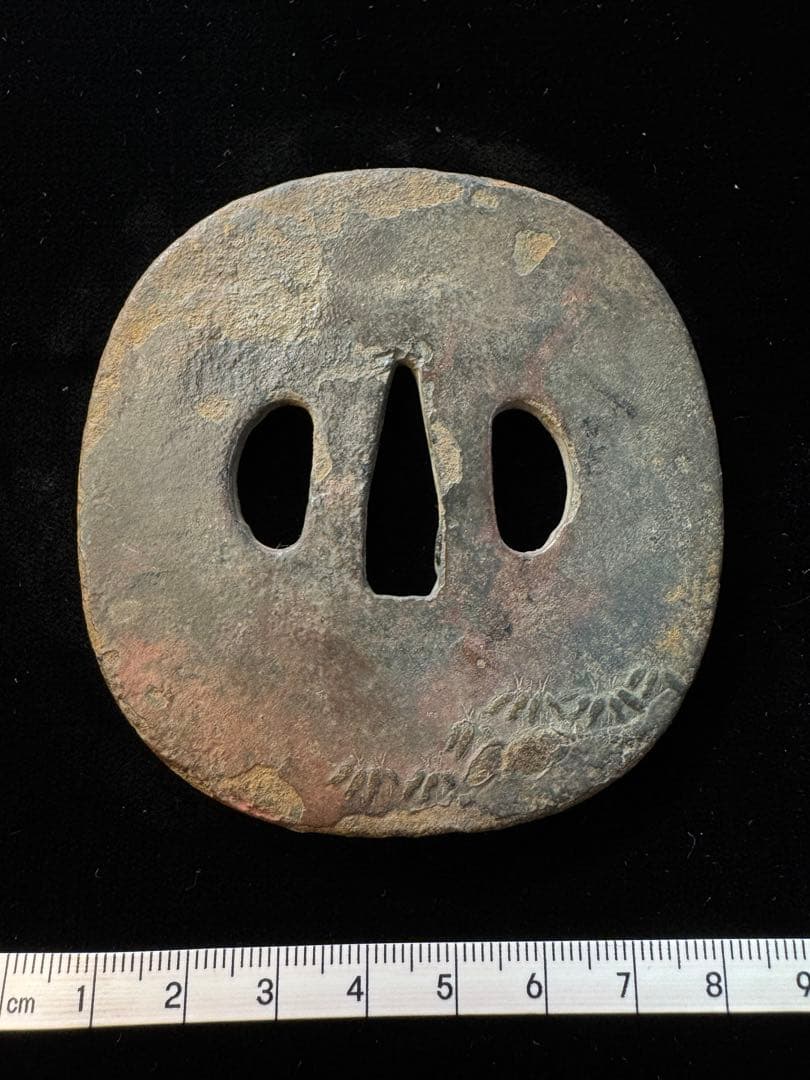 鉄地鐔 在銘 正阿弥 太公望図 鍔 拵 日本刀 刀装具 骨董 古美術 江戸時代