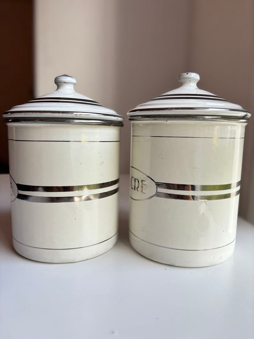 JAPY ホーローキャニスター cafe アンティークフランス ジャピー