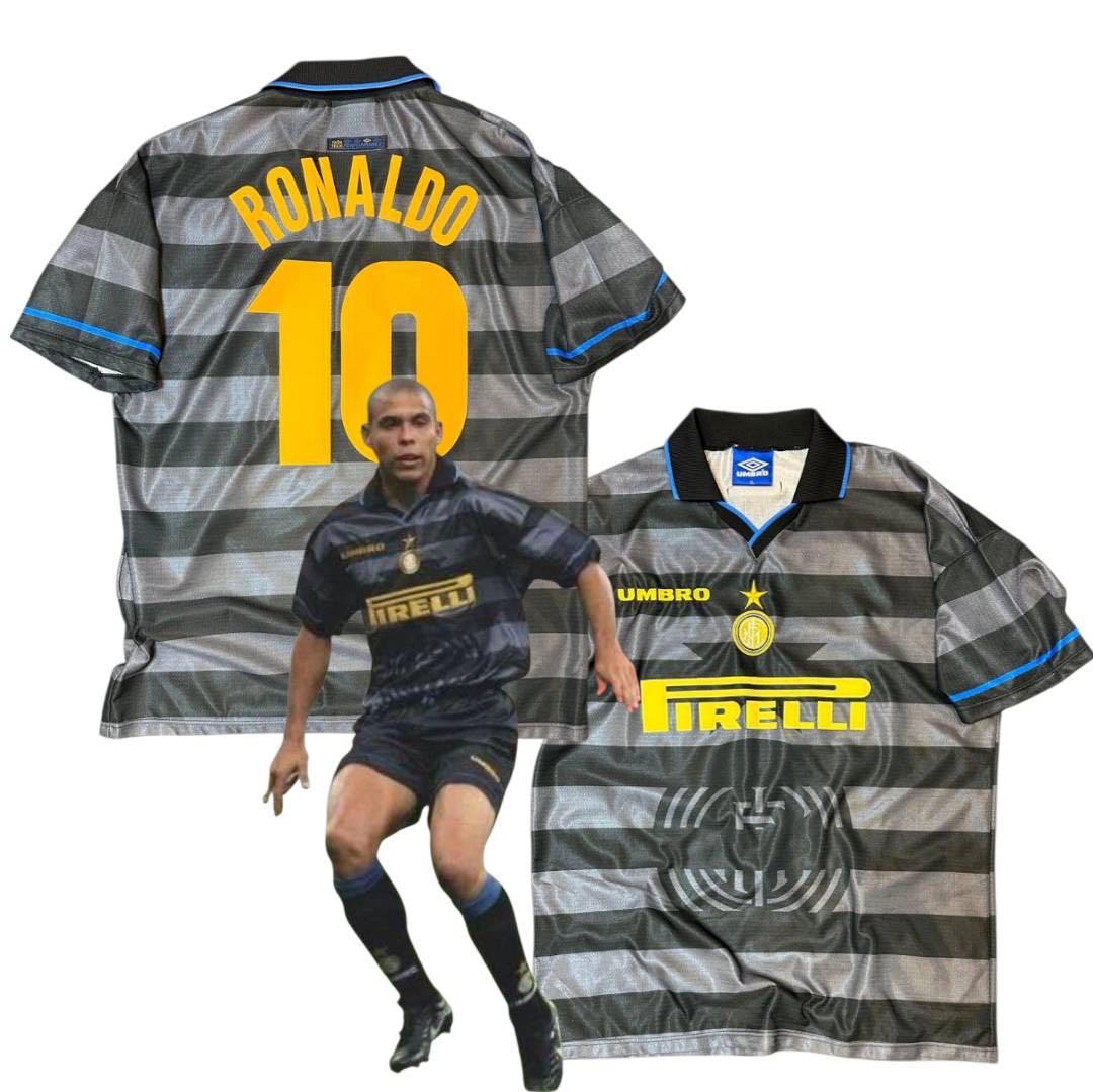 希少97/98 インテル•ミラノ サードユニフォーム ロナウド XLサイズ