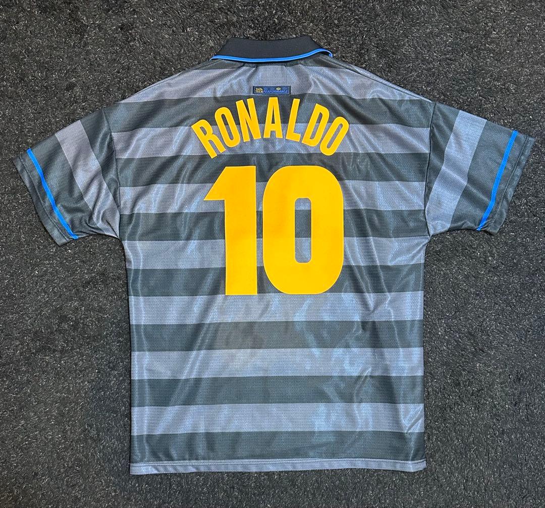 希少97/98 インテル•ミラノ サードユニフォーム ロナウド XLサイズ