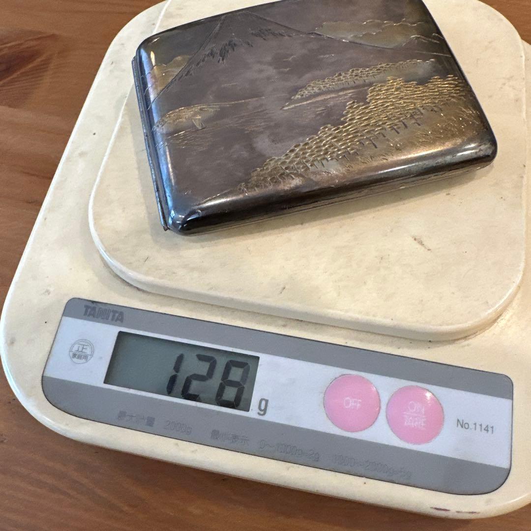 silver 950刻印　煙草入れ　シガレットケース　骨董古美術 光夫刀　春画