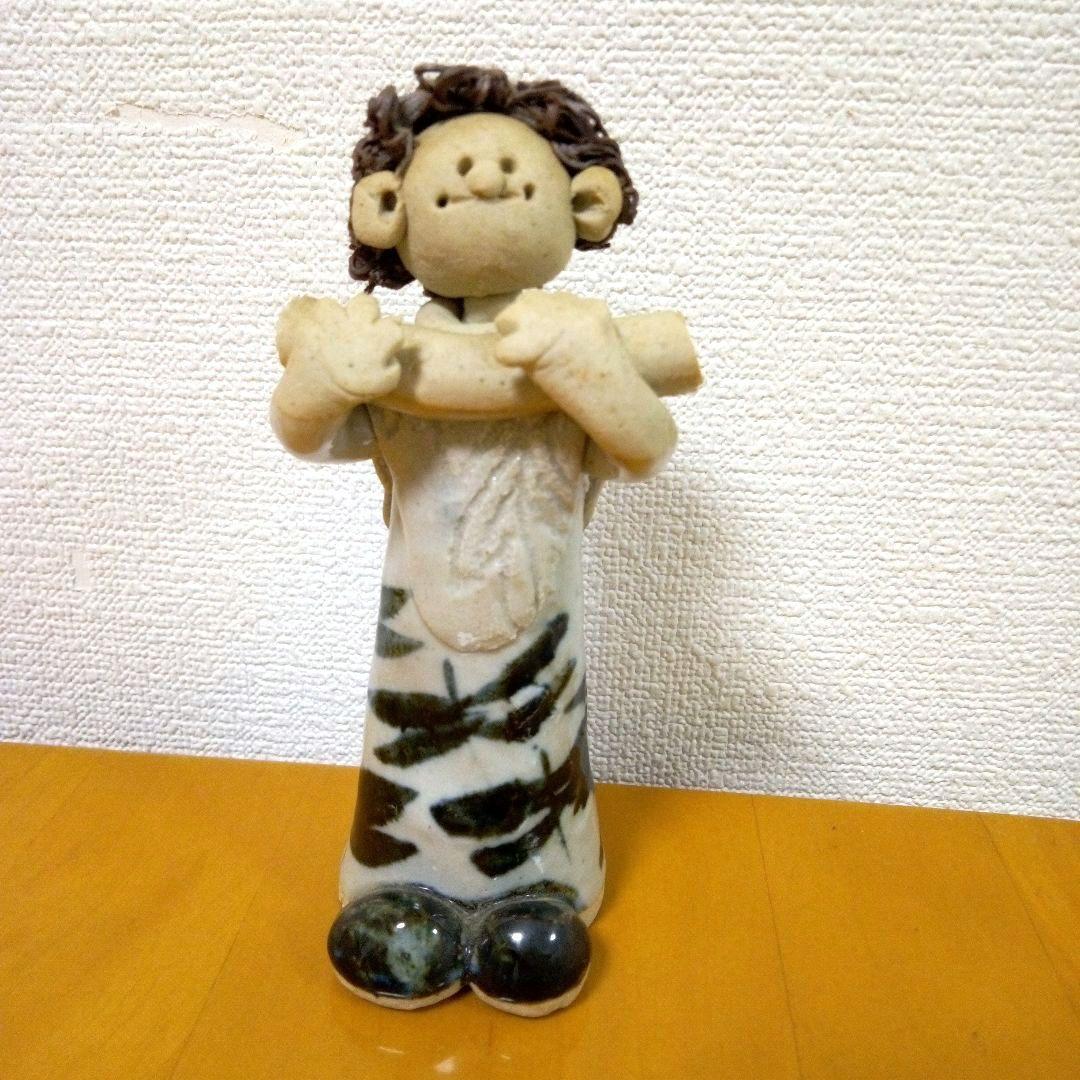 砥部焼き　青芳人形　森元青芳　5体　磁器　置物　手作り　工芸品