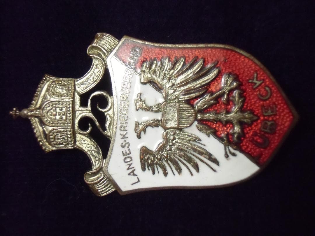 Ｗワイマールドイツ軍＊リューベック州２５年在郷軍人会メンバー章（実物）