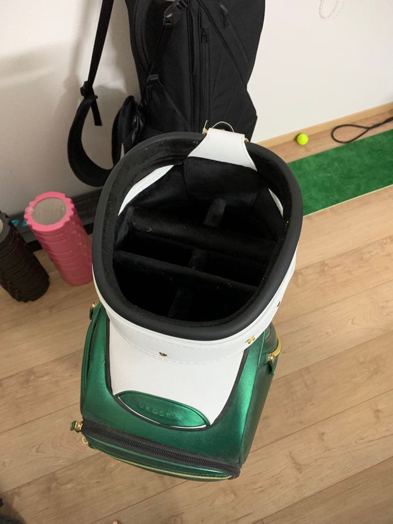 VESSEL ゴルフバッグ グリーン/ホワイト