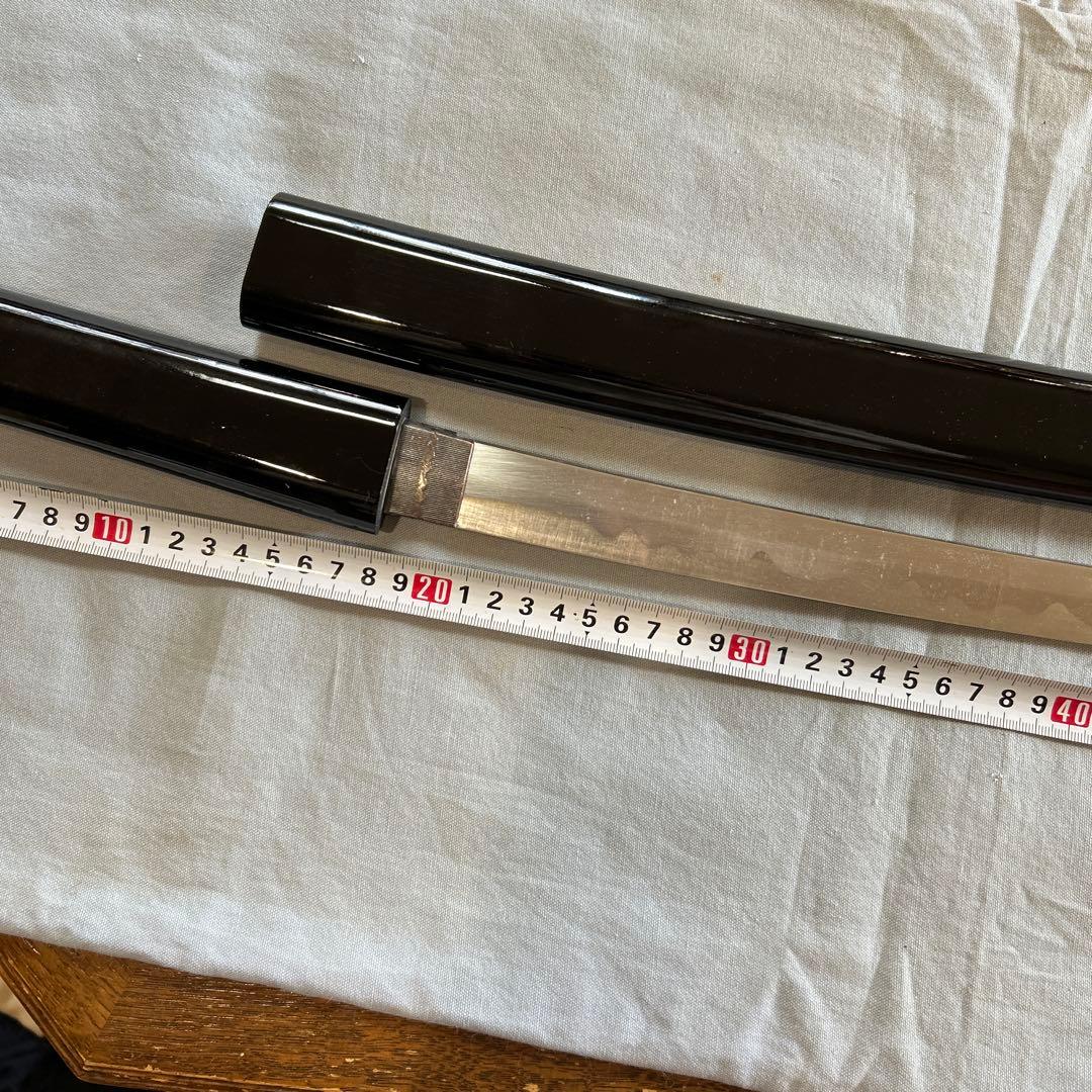 模造刀　黒呂　全長660 刃渡り455柄長180鞘長520 切れません