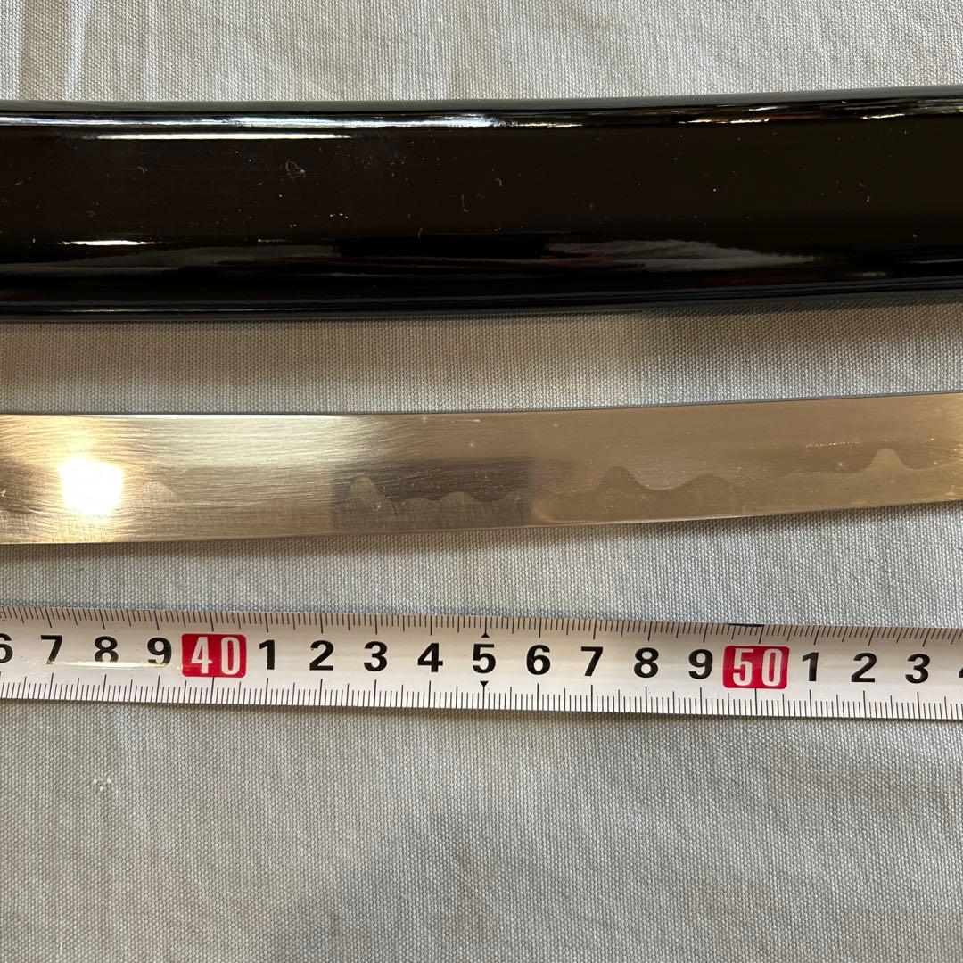 模造刀　黒呂　全長660 刃渡り455柄長180鞘長520 切れません