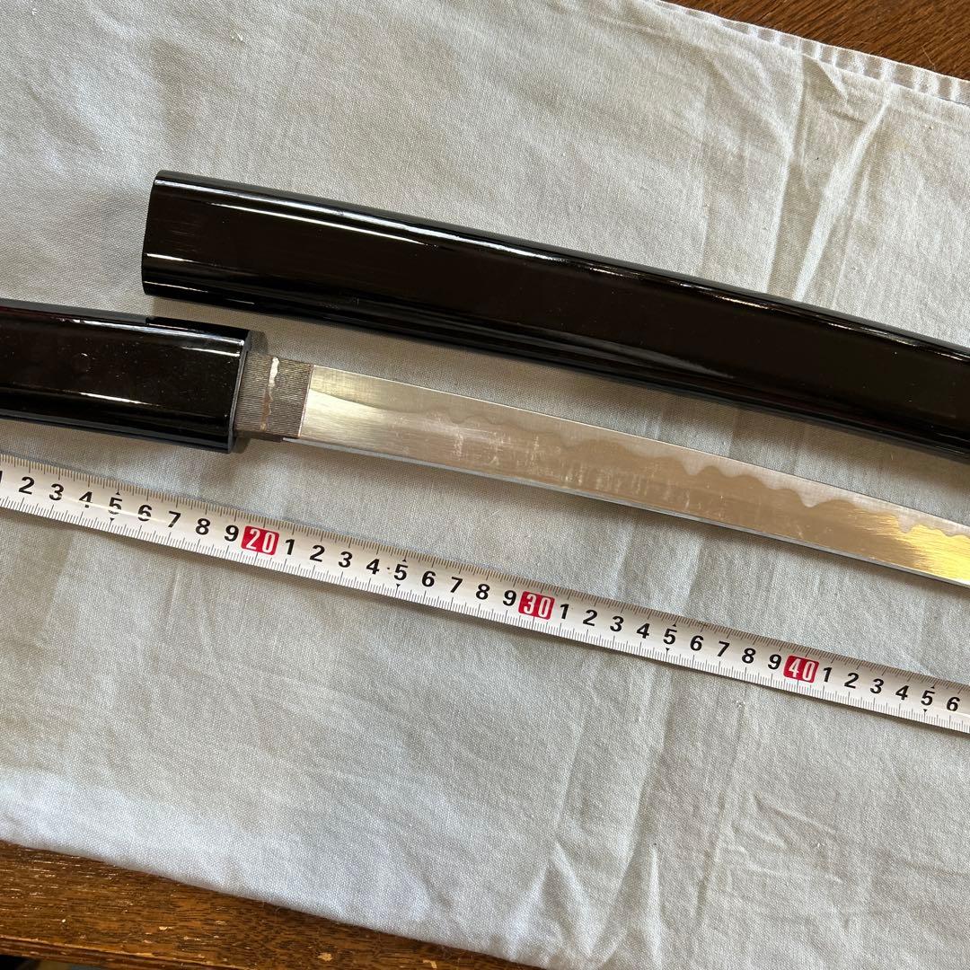 模造刀　黒呂　全長660 刃渡り455柄長180鞘長520 切れません