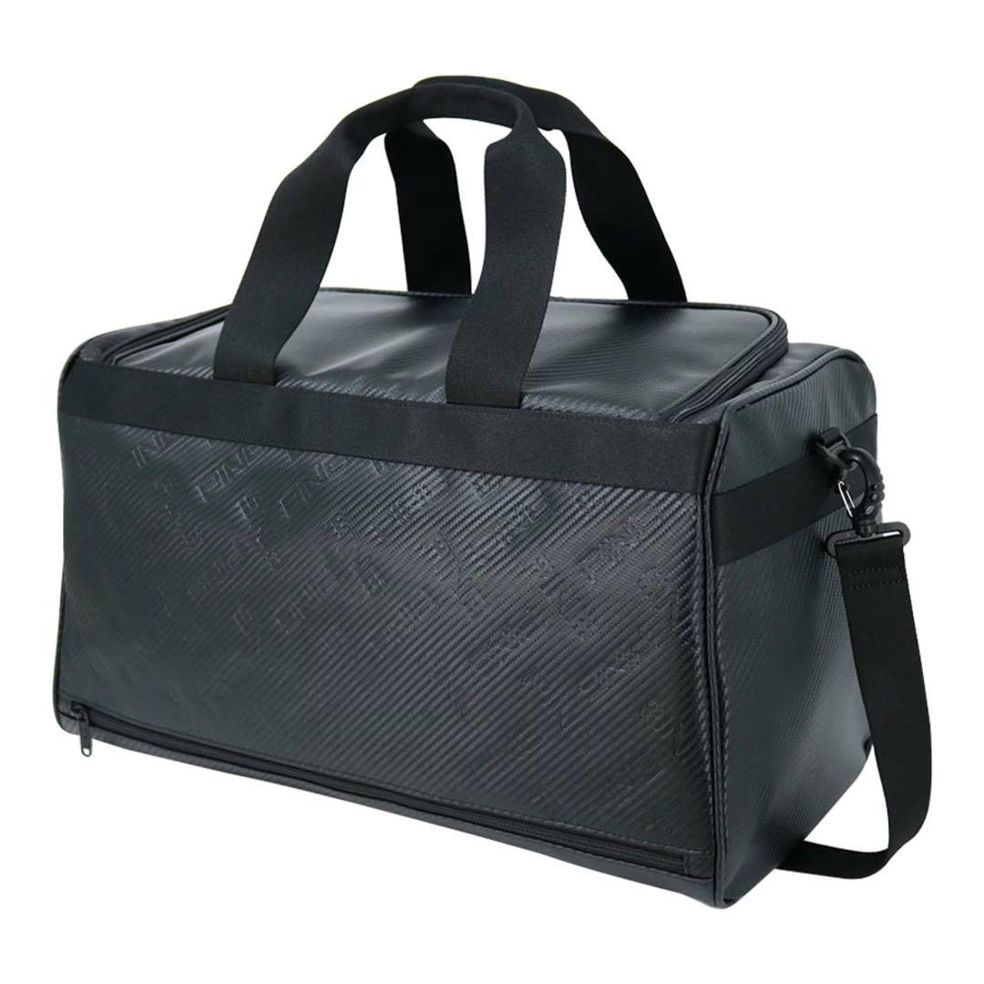 【新品＊最新モデル】PING　エンボスボストンバッグ　大容量　ロゴ　ブラック