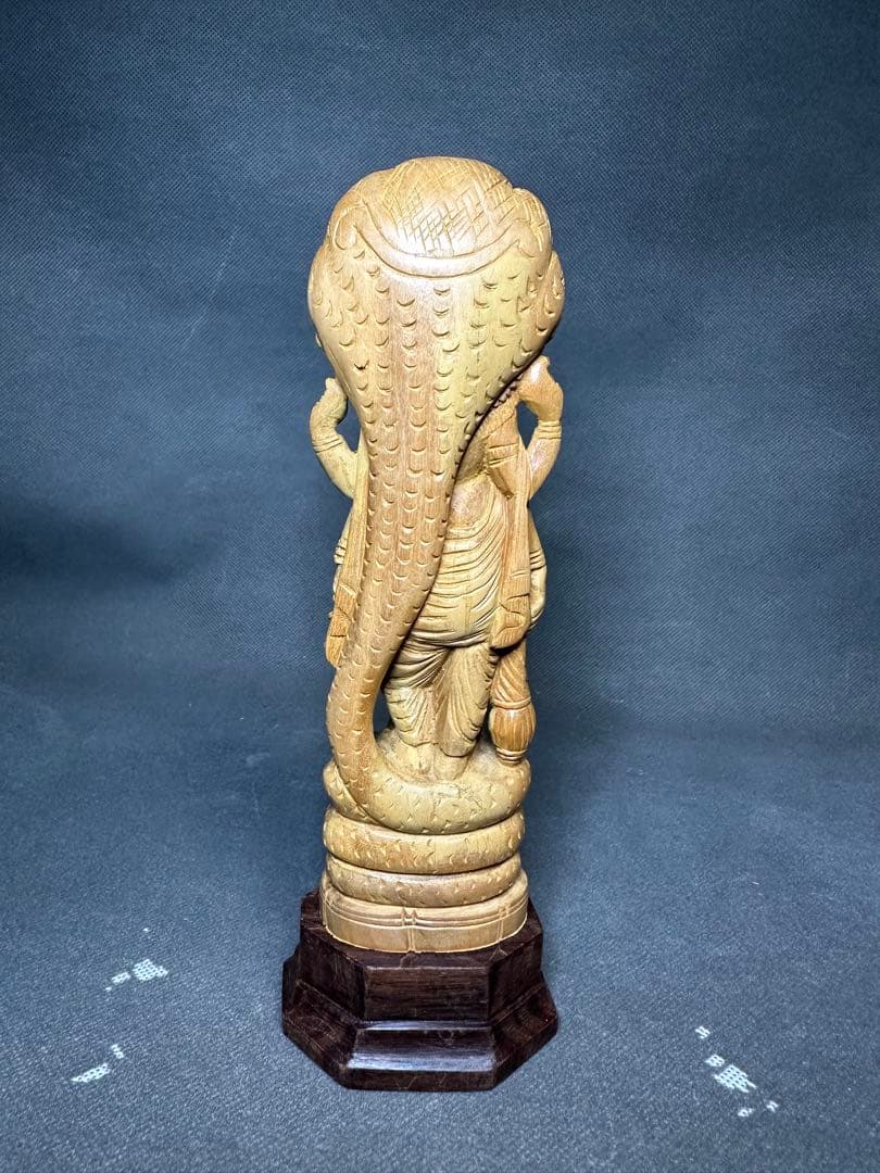 白檀　インド　木彫り　仏教美術　仏像 骨董 木像アンティーク　魔除け　お守り