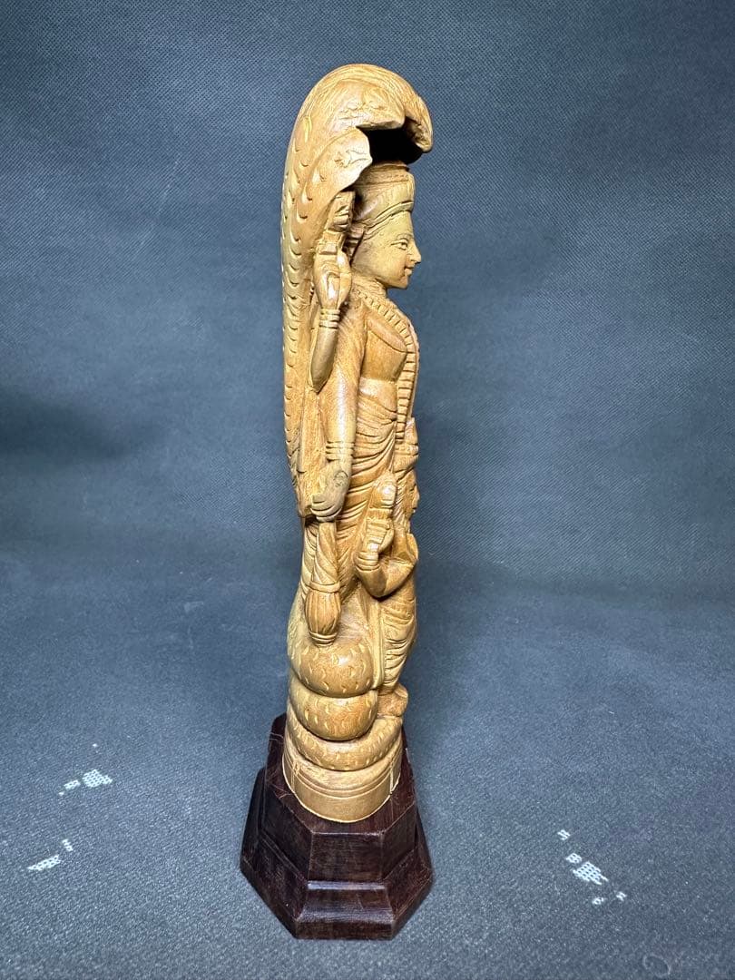 白檀　インド　木彫り　仏教美術　仏像 骨董 木像アンティーク　魔除け　お守り