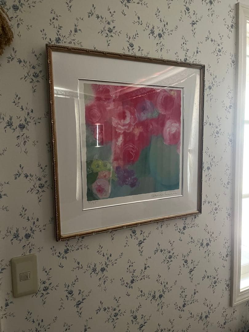 大きめ　版画　ジニー・キム　限定ジクレー　サイン、ED.証明書　額装　代表作