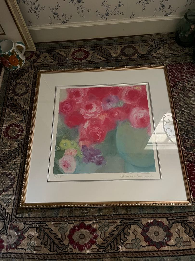 大きめ　版画　ジニー・キム　限定ジクレー　サイン、ED.証明書　額装　代表作