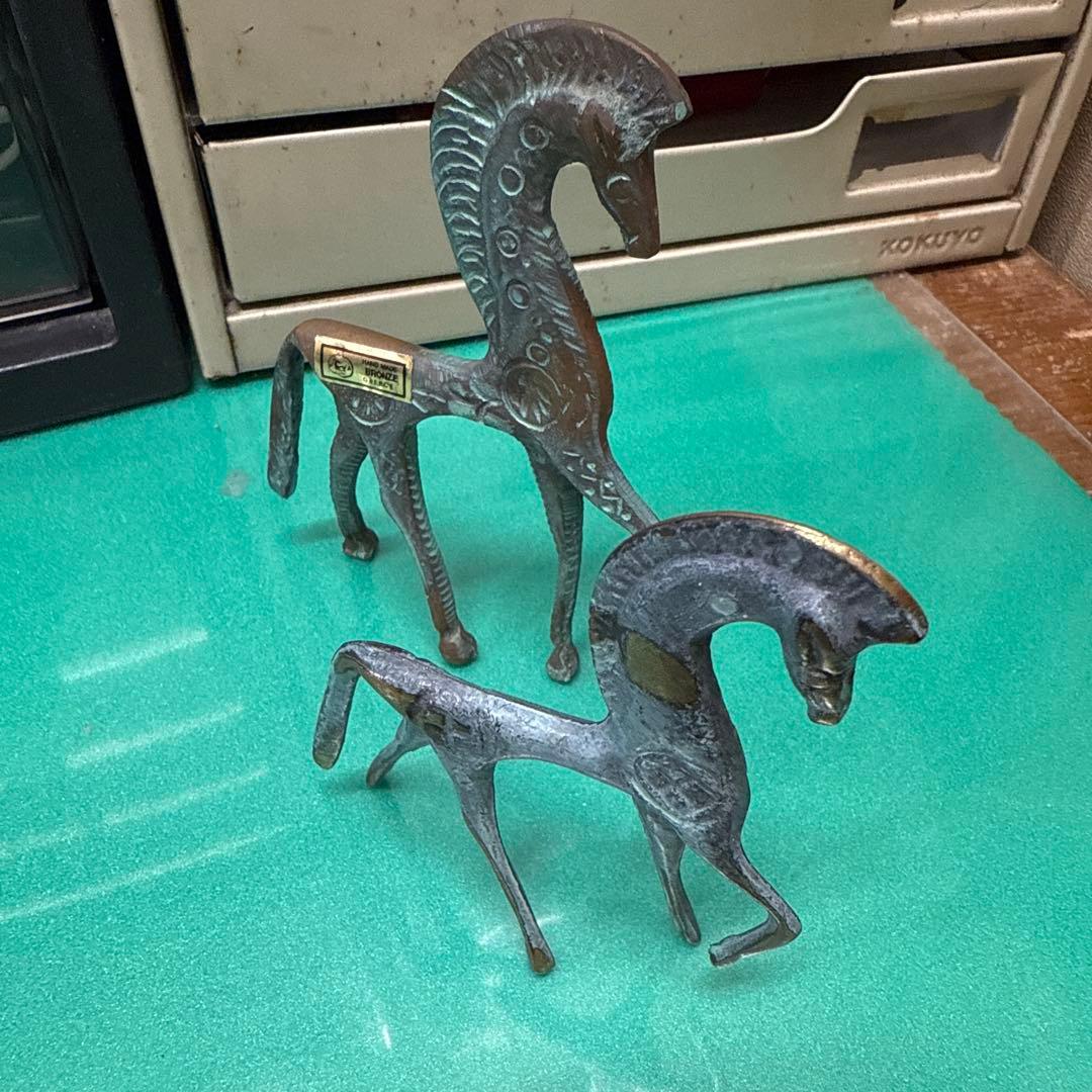 馬のオブジェ ヴィンテージ インテリア 木製　炻器　銅製　まとめ売り