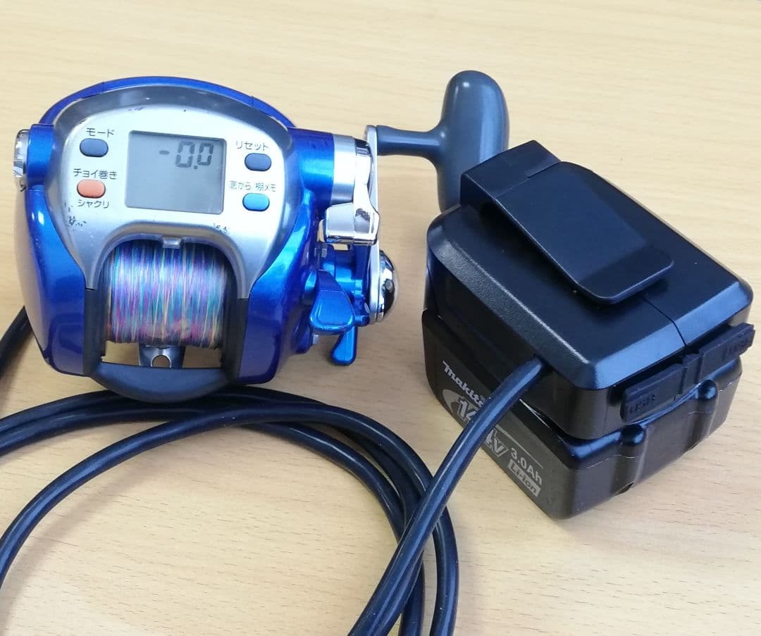 【2個セット】高耐久ブラック ダイワ シマノ 電動リールコード マキタバッテリー