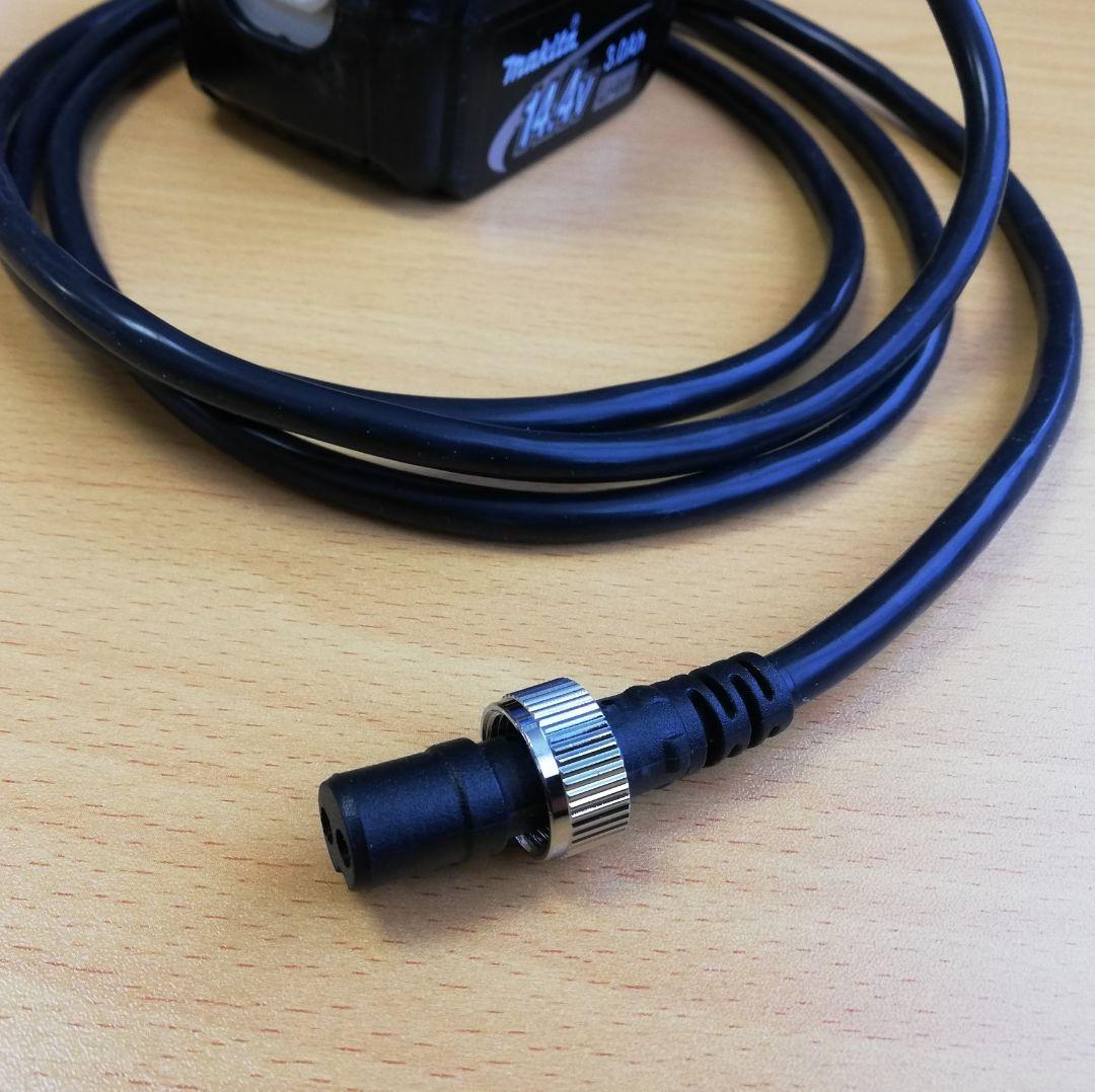 【2個セット】高耐久ブラック ダイワ シマノ 電動リールコード マキタバッテリー