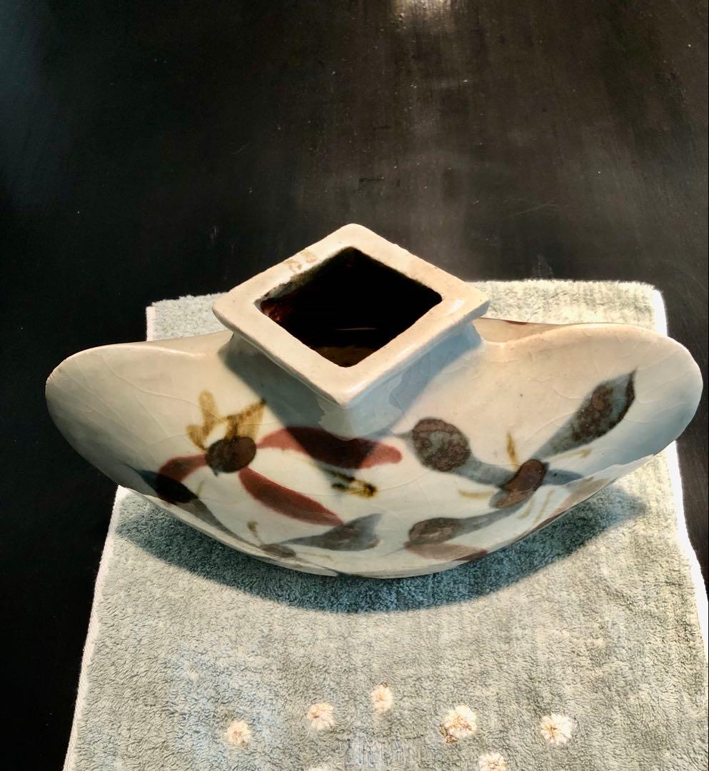 陶芸品　ハート型の 花器