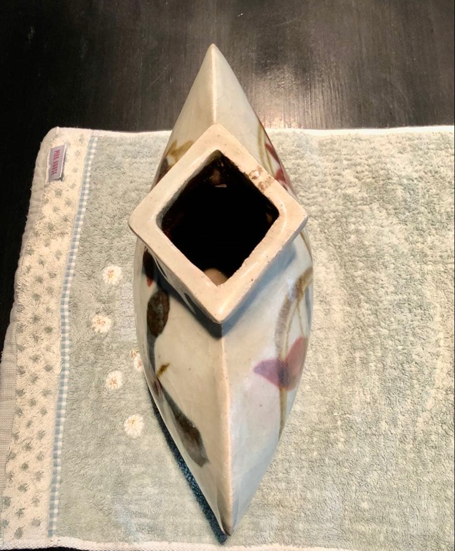 陶芸品　ハート型の 花器