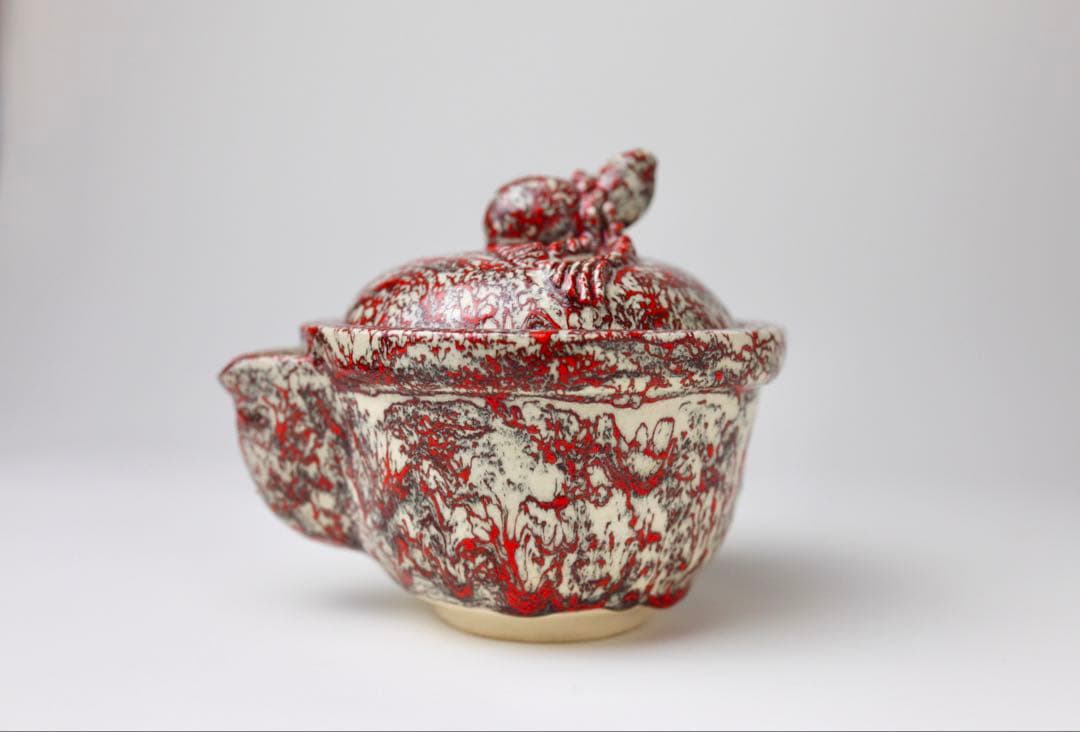 箕面焼　松田箕山　瓢箪摘　宝瓶　急須　煎茶器