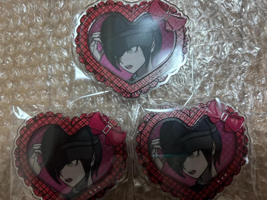 ダンガンロンパ 最原終一 ハート型アクリルバッジ 3個 シークレット