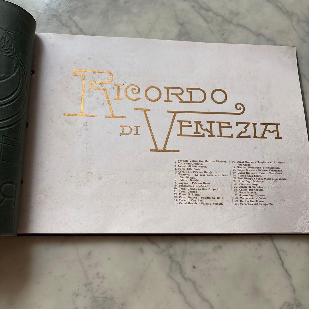 イタリア　アンティーク　ヴィンテージ　フォトアルバム　写真集　ヴェネツィア