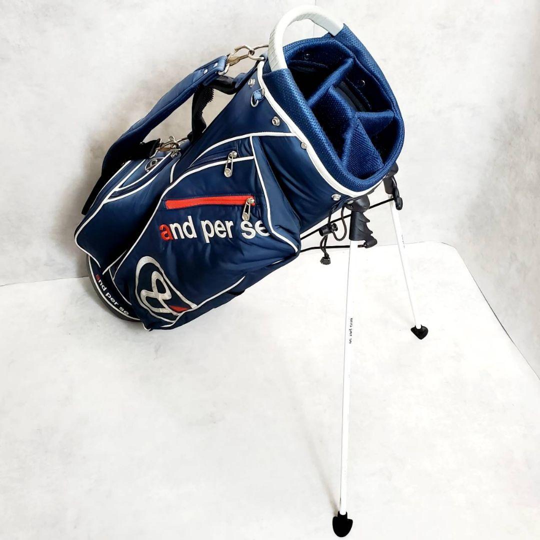 and per se アンパスィ スタンド キャディバッグ ネイビー フード無し