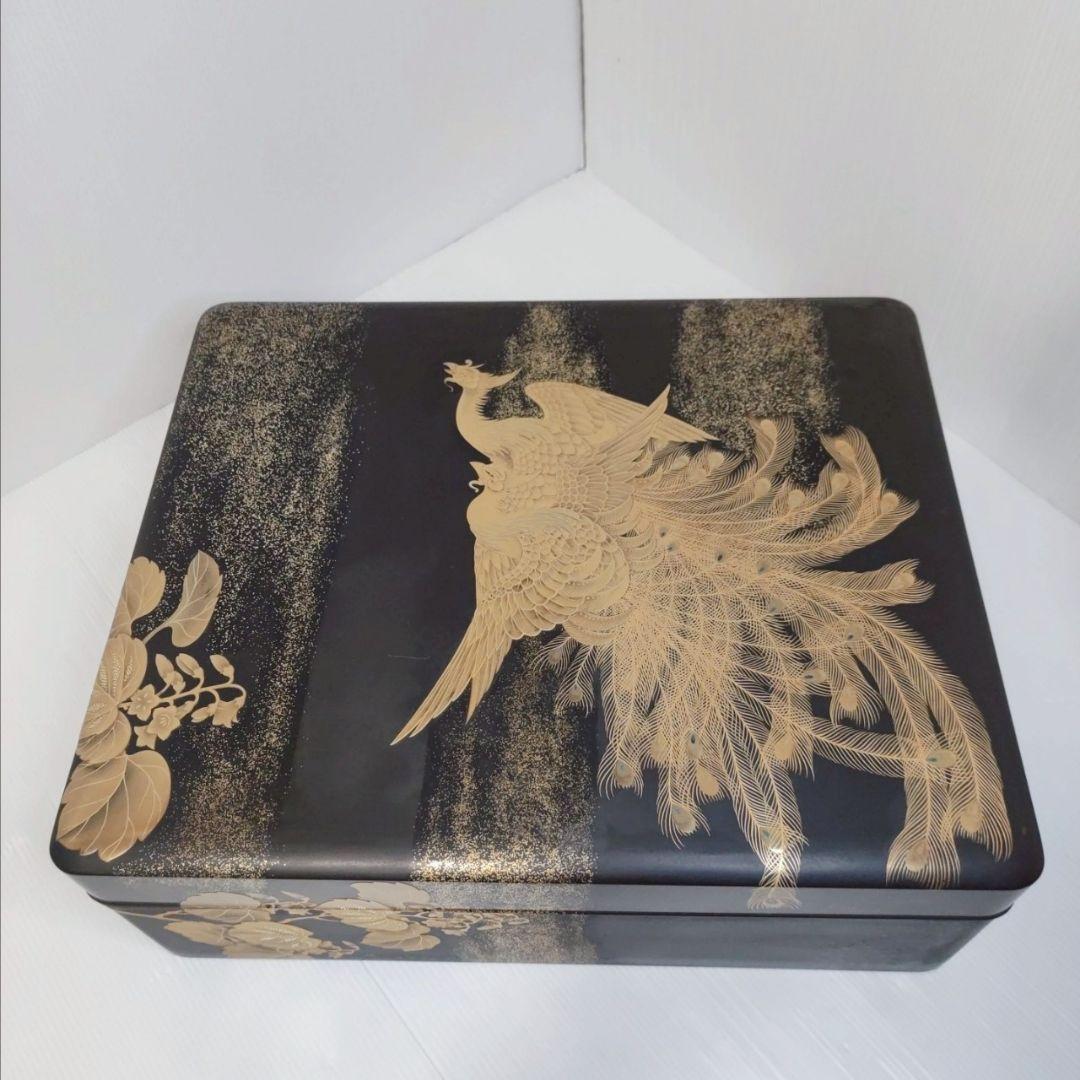 【希少】金蒔絵 鳳凰文様 漆器文箱 書道具 アンティーク