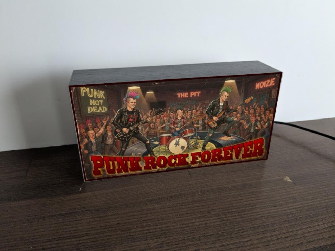 パンクロック ライブハウス パンクノットデッド 看板 置物 雑貨 ライトBOX