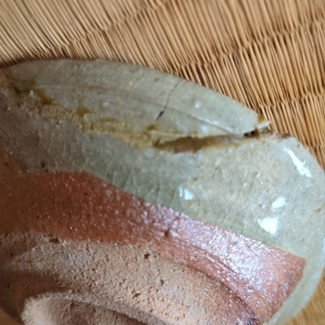 うさぎの絵柄 平茶碗 約12cm　絵唐津平茶碗　骨董品