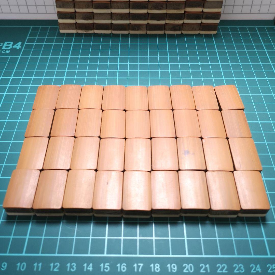 麻雀牌 骨と竹 骨董品 木箱入り 上海古鎮