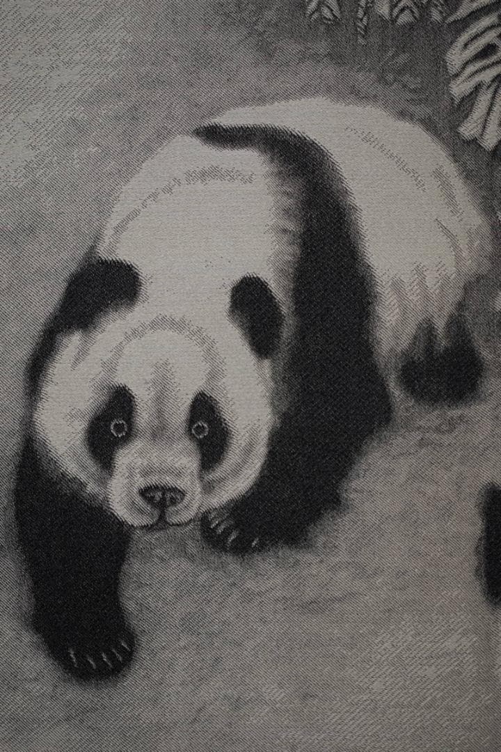 複製/段忻然/熊猫/パンダ図/中国/工芸/布袋屋掛軸HK-8