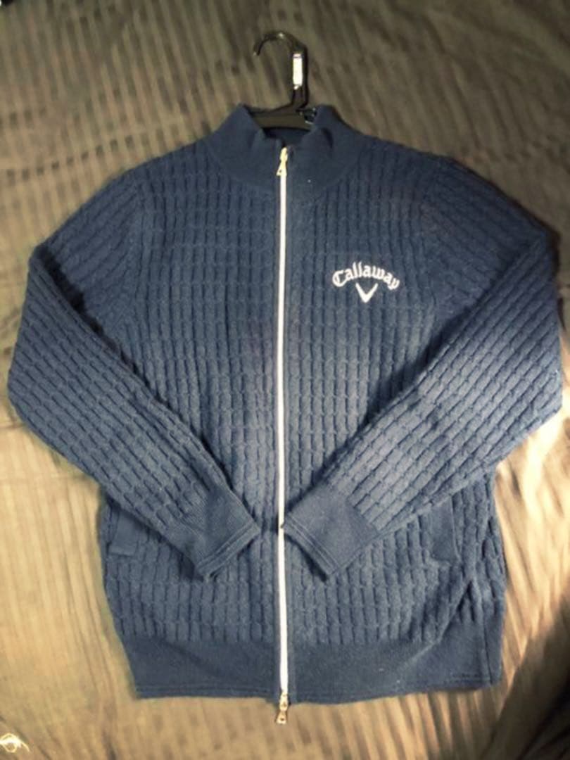 キャロウェイ カシミヤ100% ブルゾンニット
