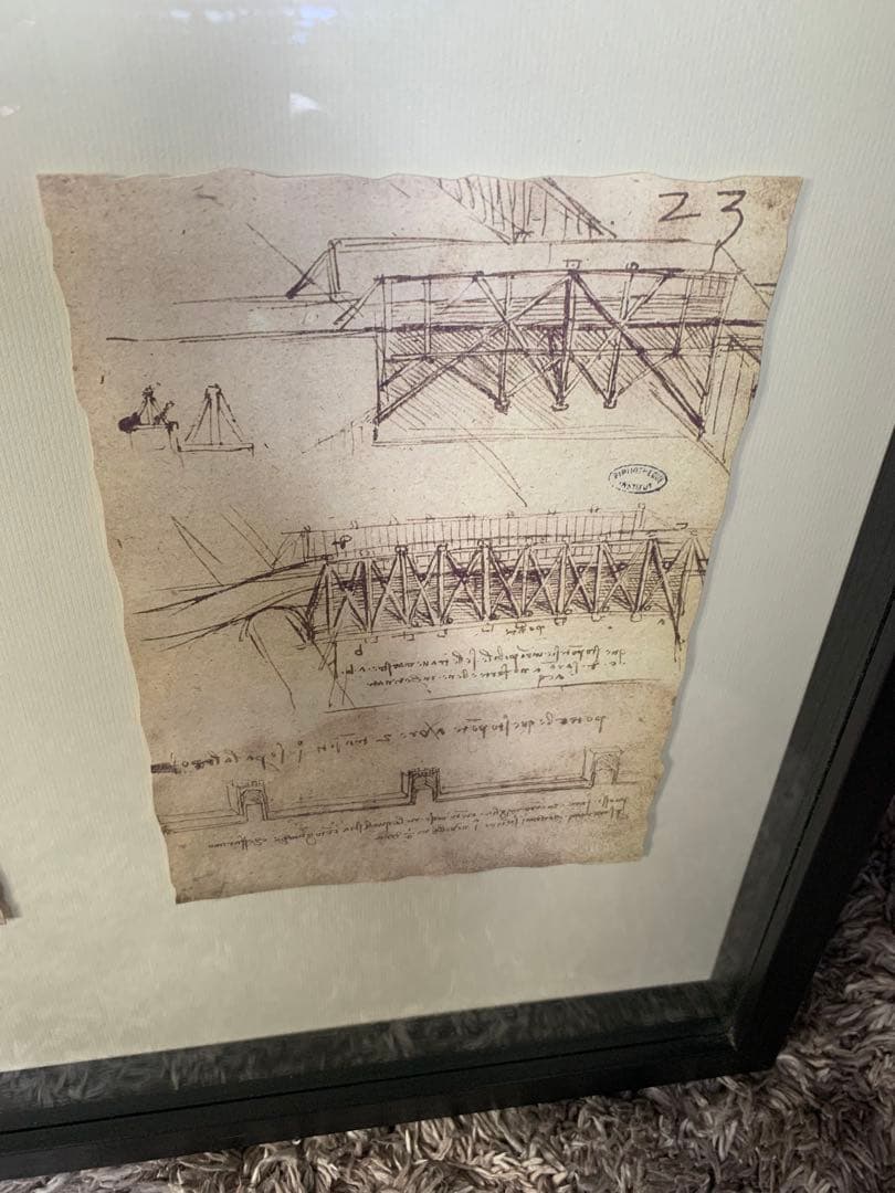 【希少・廃盤品】IKEA OLUNDA レオナルドダヴィンチ 壁掛けアート